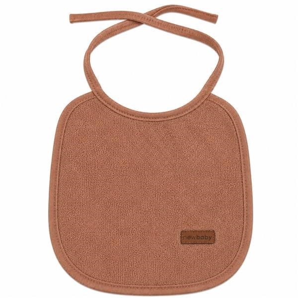 Dziecięcy śliniak frotte podszyty PVC New Baby brażowy
