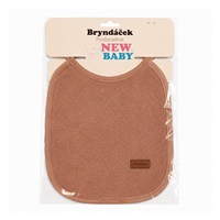 Dziecięcy śliniak frotte podszyty PVC New Baby brażowy