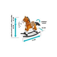 Koń na biegunach z melodią Milly Mally Mustang ciemny-brąz