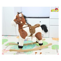 Konik na biegunach z melodią Milly Mally Łatek dark-brown