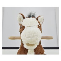 Konik na biegunach z melodią Milly Mally Łatek dark-brown