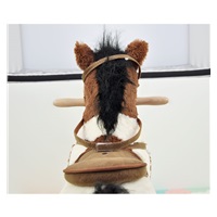 Konik na biegunach z melodią Milly Mally Łatek dark-brown