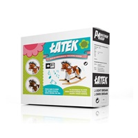 Konik na biegunach z melodią Milly Mally Łatek dark-brown