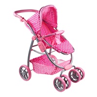 Multyfunkcyjny wózek dla lalek Baby Mix Jasmínka jasnoróżowy