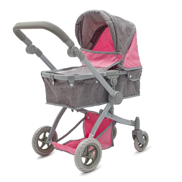 Wózek dla lalek 2v1  Baby Mix Sophie pink-grey