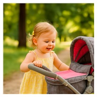Wózek dla lalek 2v1  Baby Mix Sophie pink-grey