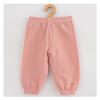 Spodnie muślinowe dla niemowląt New Baby Feeling różowy