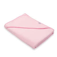 Okrycie kąpielowe frotte z kapturkiem New Baby BASIC 100x100 różowe