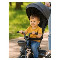 Dziecięcy rowerek trójkołowy Baby Mix 5w1 RELAX 365° szary