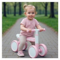 Jeździk dziecięcy Baby Mix Bunny Hop Ultralight różowy