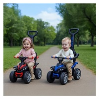 Dziecięcy jeździk z rączką Baby Mix Mega Prime EVA  niebieski