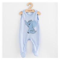 Niemowlęce bawełniane śpiochy New Baby Happy Elephant blue