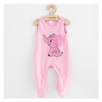 Niemowlęce bawełniane śpiochy New Baby Happy Elephant pink