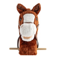 Hobby Horse z dźwiekiem i kółkami Bruno Baby Mix brązowy