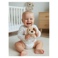 Grzechotka pluszowa Baby Mix – brązowy piesek