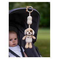 Edukacyjna zabawka pluszowa pozytywką i klipsem Baby Mix pies brązowy