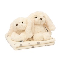 Zestaw prezentowy Baby Mix –biały króliczek z grzechotką i kocykiem