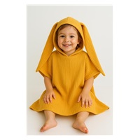 Dziecięce ponczo muślinowe New Baby Feeling toffe 80 cm