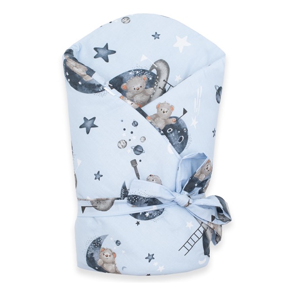 Rożek bawełniany New Baby Teddy bear in space 80x80 cm
