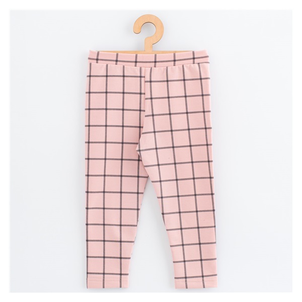 Legginsy dziecięce z tkaniny dresowej New Baby Kindergarten pink