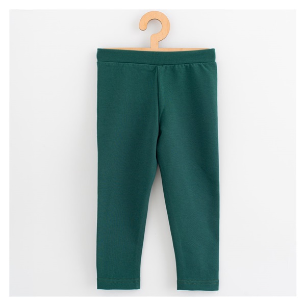 Legginsy dziecięce z tkaniny dresowej New Baby Kindergarten green