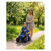 Dziecięcy elektryczny jeździk Baby Mix Ruggy z prowadnikiem niebieski