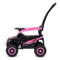 Dziecięcy elektryczny jeździk Baby Mix Ruggy z prowadnikiem baby pink