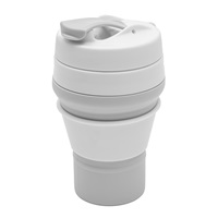Silikonowy składany kubek 350 ml 2w1 New Baby - Szary