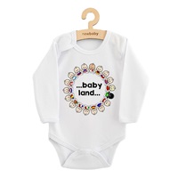 Dziecięce body z nadrukiem New Baby ...baby land...
