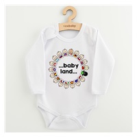 Dziecięce body z nadrukiem New Baby ...baby land...