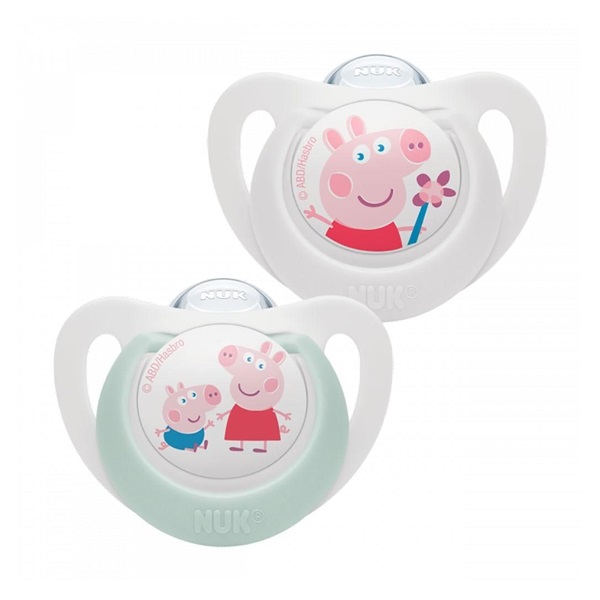 Silikonowy smoczek NUK Star Peppa Pig 6-18m  2 szt