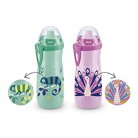 Dziecięca butelka do karmienia NUK Sports Cup Peacock 450 ml