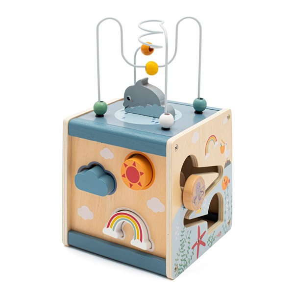 Drewniana wielofunkcyjna kostka Ocean Montessori Baby Mix