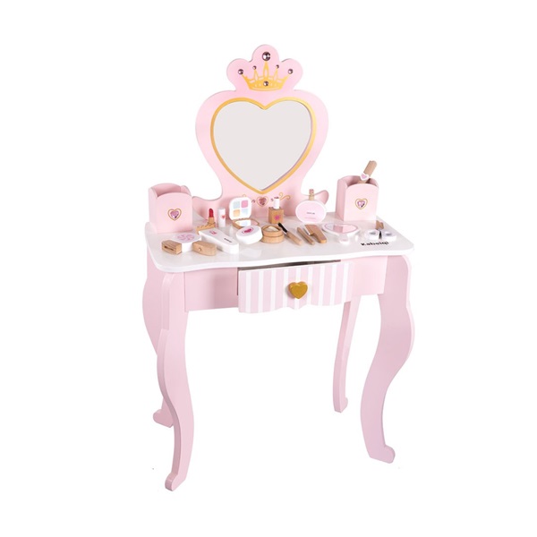 Drewniana toaletka dla dzieci Baby Mix Heart biała