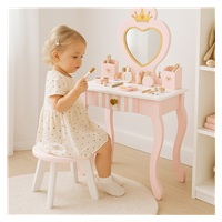 Drewniana toaletka dla dzieci Baby Mix Heart biała