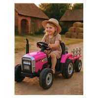 Baby Mix Erick elektryczny traktor z pilotem różowy