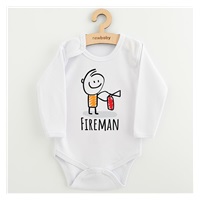 Dziecięce body z nadrukiem New Baby FIREMAN