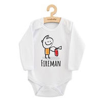 Dziecięce body z nadrukiem New Baby FIREMAN