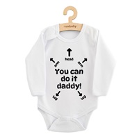 Body dziecięce z nadrukiem New Baby You can do it daddy!