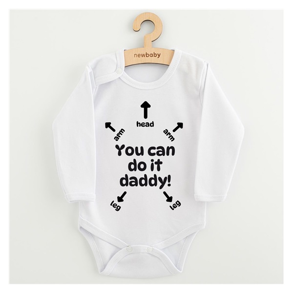 Body dziecięce z nadrukiem New Baby You can do it daddy!