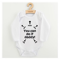 Body dziecięce z nadrukiem New Baby You can do it daddy!