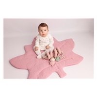DRUGA JAKOŚĆ Mata muślinowa dla dzieci New Baby Maple Leaf pink