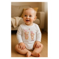 Body dziecięce z nadrukiem New Baby Love Bears