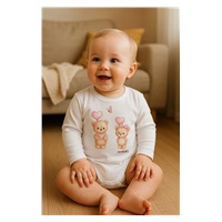 Body dziecięce z nadrukiem New Baby Love Bears