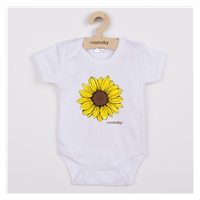 Body dziecięce z nadrukiem New Baby Sunflower - krótki rękaw