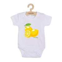 Body dziecięce z nadrukiem New Baby Lemon - krótki rękaw