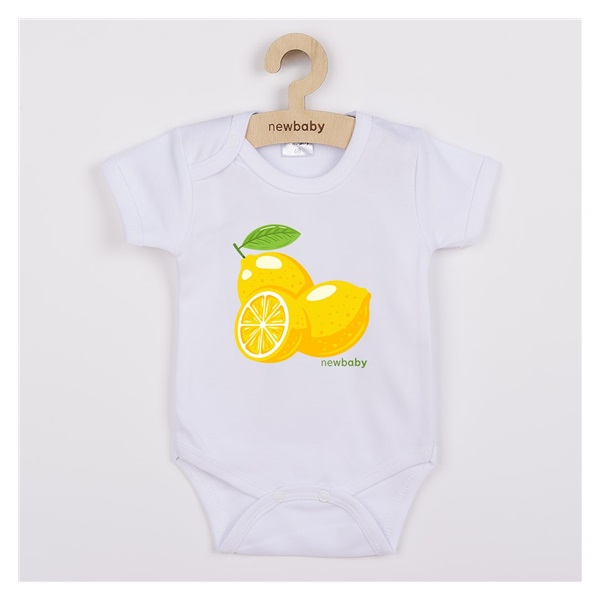 Body dziecięce z nadrukiem New Baby Lemon - krótki rękaw