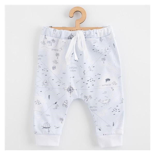 Niemowlęce bawełniane spodnie Jogger New Baby For Babies ocean