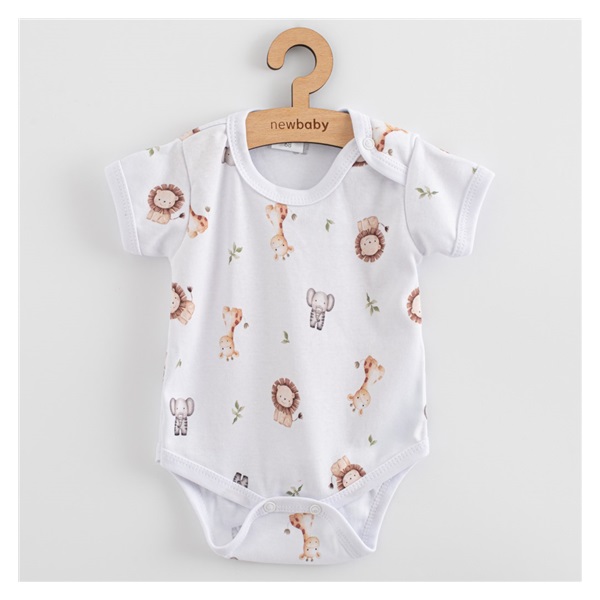 Niemowlęce body z krótkim rękawem New Baby For Babies safari