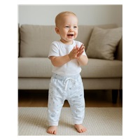 Niemowlęce bawełniane spodnie Jogger New Baby For Babies ocean